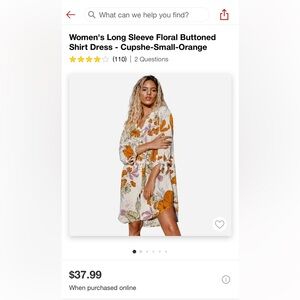 Long Sleeve Floral Buttoned Shirt Dress